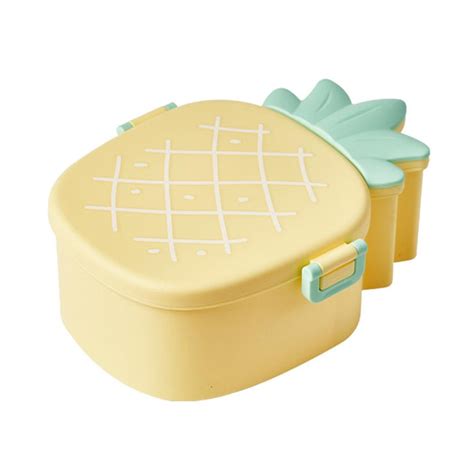 Buy Kids Pineapple Lunch Box - Cute Bento with Fork & Spoon — DeoDap