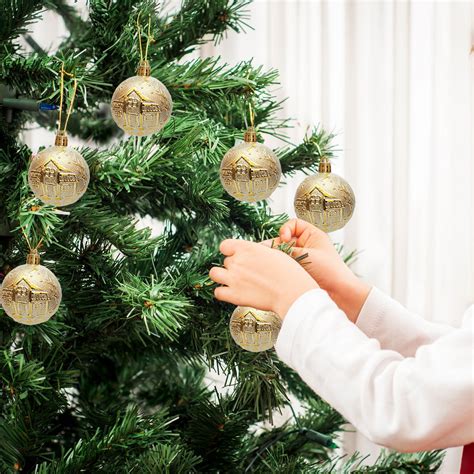 6PCS Christmas Tree Balls Set Christmas Ornaments Bulk, Halloween Tree ...