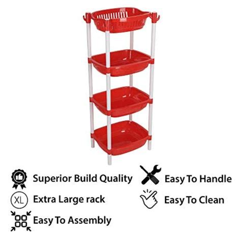 Cutting EDGE Wide Plastic XL Rack - 2 Layer (XL Size), Black & White f