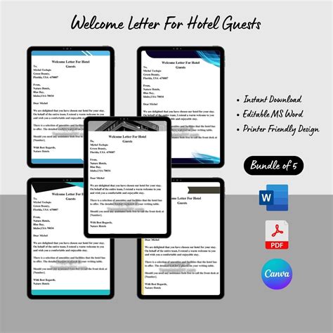 Welcome Letter For Hotel Guests - Download Now
