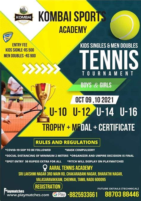 Tennis Tournaments List In Chennai