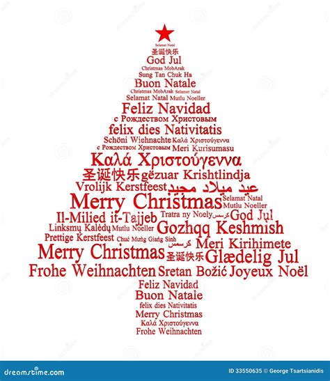Merry Christmas In Different Languages Royalty Free Stock Photo - Image ...