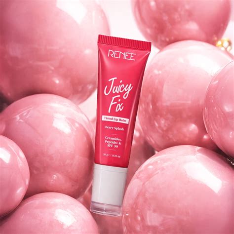 RENEE Juicy Fix Tinted Lip Balm- Cinnamon Glaze | Shiny, Glossy Finish ...