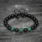 Malachite and Emerald Green Zircon Bracelet - 5985