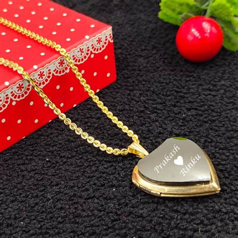 Personalized Heart shaped Openable photo pendant locket | Fashion neck ...