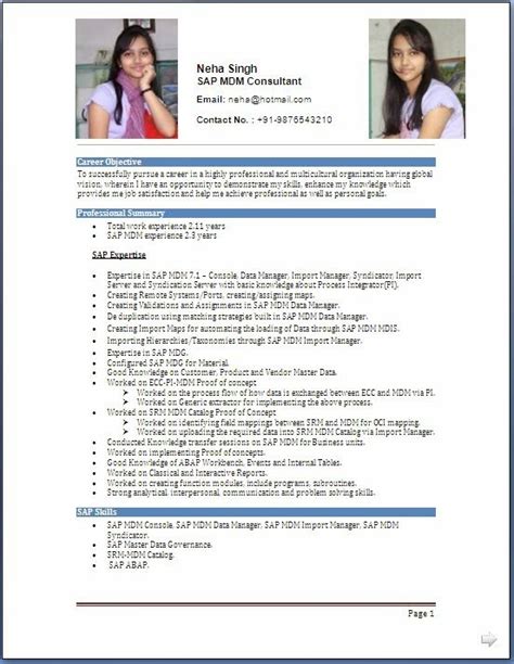 Image result for CV Format Example