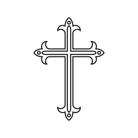 Fancy Cross Clip Art Black And White
