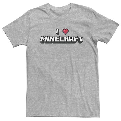 Big & Tall Minecraft "I Love Minecraft" Text Tee