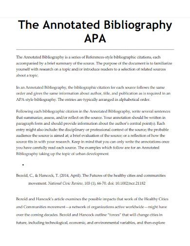Image result for APA Bibliography Format