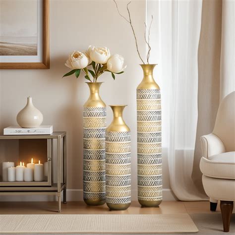 Home Decor Accessories High Floor Vase Flowers - 24/28.7/33.5 ...