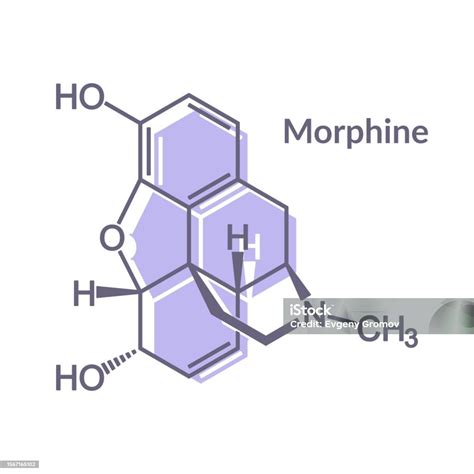 Morphine Chemical Formula Morphine Chemical Molecular Structure向量圖形及更多上癮圖片 - iStock