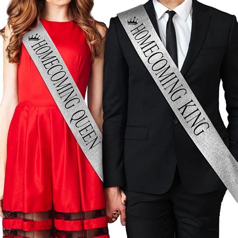 Amazon.com: Lyrow 2 pcs "Homecoming King" and "Homecoming Queen" Sashes ...
