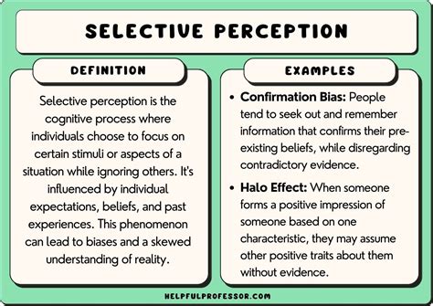 Image result for Selective Perception Examples