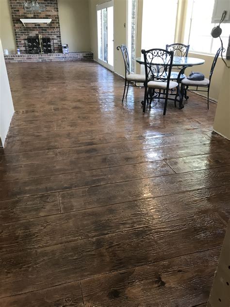 Stamped Concrete That Looks Like Wood - House for Rent
