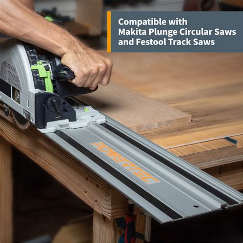 71550 Track Saw Guide Rail Kit (Guide Rails+Rail Connectors+Protective ...