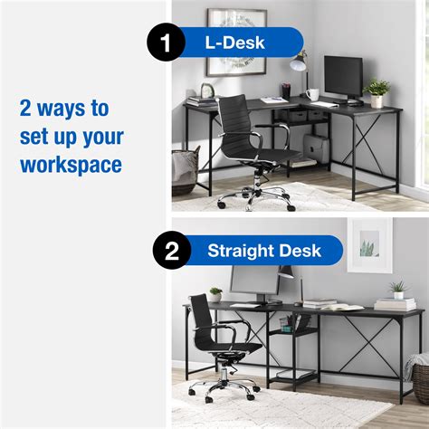 Mainstays Two-Way Convertible Desk with Lower India | Ubuy