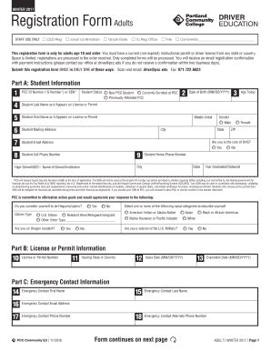 Fillable Online pcc STAFF USE ONLY CED Reg Fax Email Print - pdfFiller