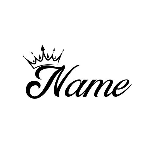 Crown With Custom Name Vinyl Decal Name With Crown Sticker - Etsy ...