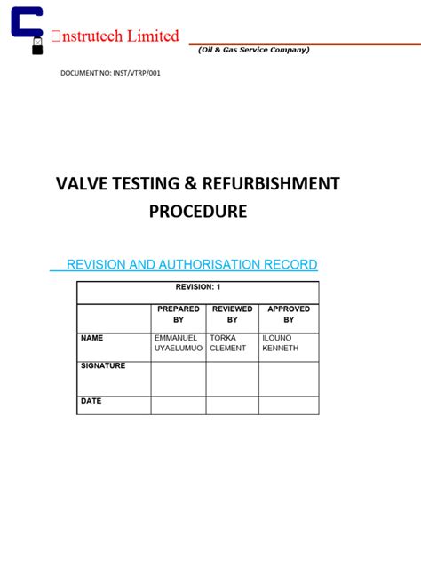 Valve Testing Procedure 的图像结果