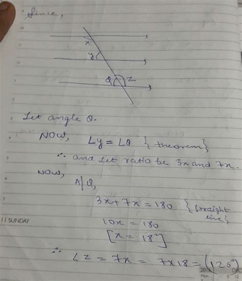 "Question 2 In the given figure, if AB || CD, CD || EF and y: z = 3: 7 ...