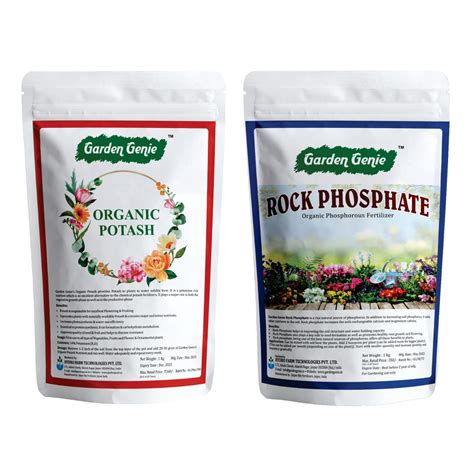 Garden Genie Combo of Organic Potash Fertilizer and Rock Phosphate, All ...