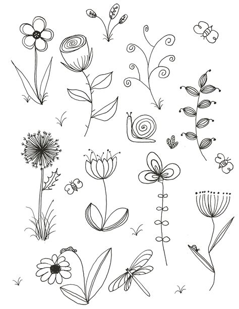 Easy Flowers Drawing at PaintingValley.com | Explore collection of Easy ...