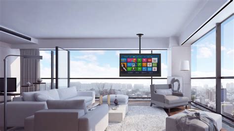 Pole TV Mount with Shelf Underneath