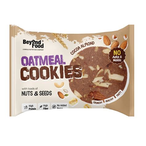 Beyond Food Oatmeal Cookies (Pack of 12 x 20g each) | Cocoa Almond ...