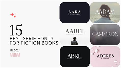 15 Best Serif Fonts for Fiction Books - Creative Finest