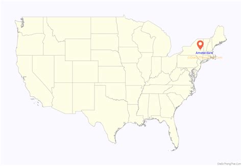 Map of Amsterdam city, New York - Thong Thai Real