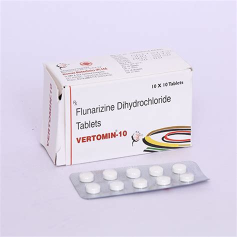 VERTOMIN 10 - Flunarizine Dihydrochloride Tablets - Biomax Biotechnics ...