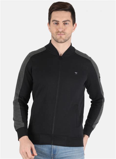 Buy Men Black Solid Sweatshirt Online in India - MOCA by Monte Carlo