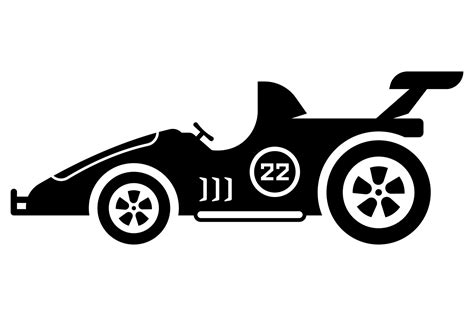 Racing Car Clipart Black And White