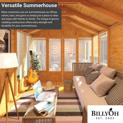 Buy BillyOh Summer House Log Cabin Garden Room Wooden Summerhouse Home ...