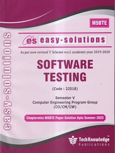 Image result for Msbte Software Testing Solved Manual