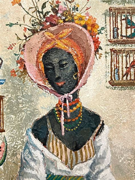 Surrealist Lady with Birds Painting by Thurman Nicholson For Sale at ...