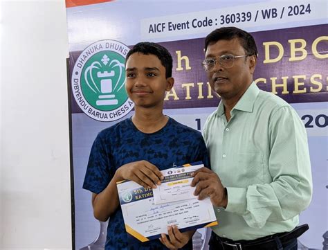 Kaustuv Kundu sensational at 5th DD-DBCA Rating Open 2024 - ChessBase India