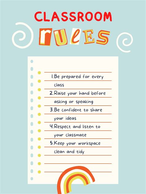 Classroom Rules Poster 的图像结果