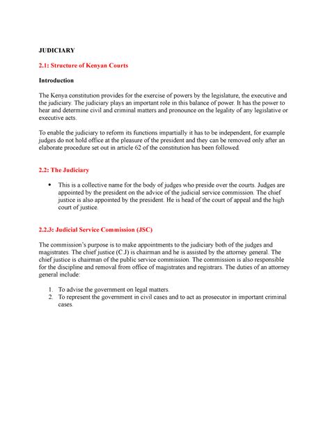 Judiciary F - JUDICIARY 2: Structure of Kenyan Courts Introduction The Kenya constitution ...