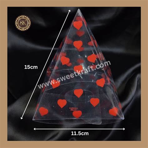 Triangle Heart Box - 050D01 PVC | Heart Box | Chocolate Box | Triangle ...