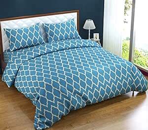 Buy Trance Home Linen 200TC 100% Cotton Printed Zippered Duvet Cover ...