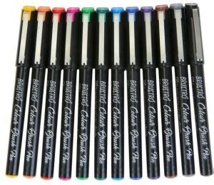 Flipkart.com | RSB BRUSTRO Colour Brush Pens Set of 12 (Pigment Based ...