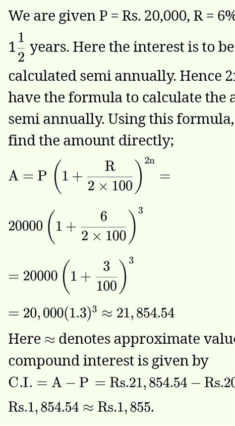 Arun deposited 20000 Rupees in a bank, which pays interest compounded ...