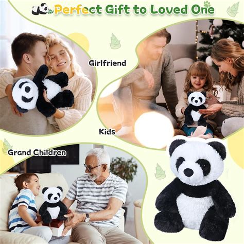 SuzziPals Warmable Panda Stuffed Animals, Microwave Heating Pads for C ...