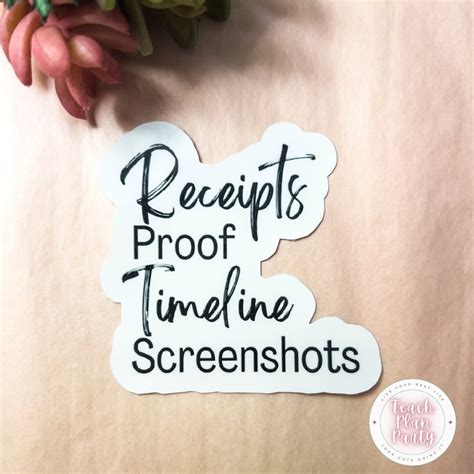 Receipts, Proof, Timeline, Screenshots Sticker, Heather Gay Decal ...
