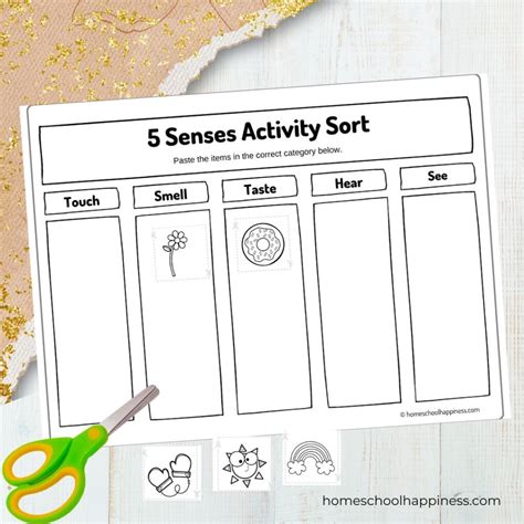 Free Our Five Senses Printables for Preschool & Kindergarten