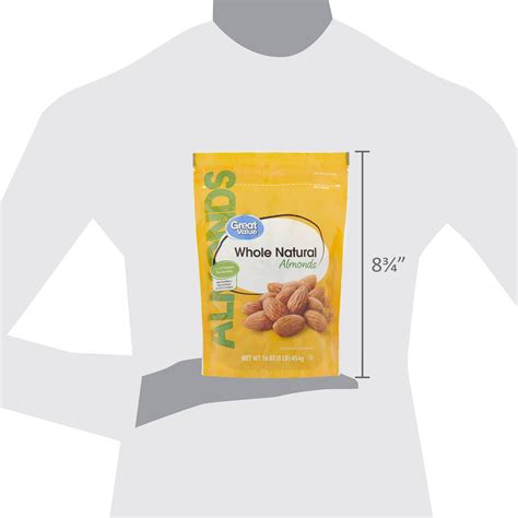 Buy 16 oz Whole Natural Almonds - Great Value at Ubuy India