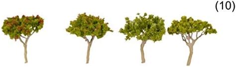 Buy MJMODELS Architectural Miniature Tree (40 mm, Pack of 10) Online at ...