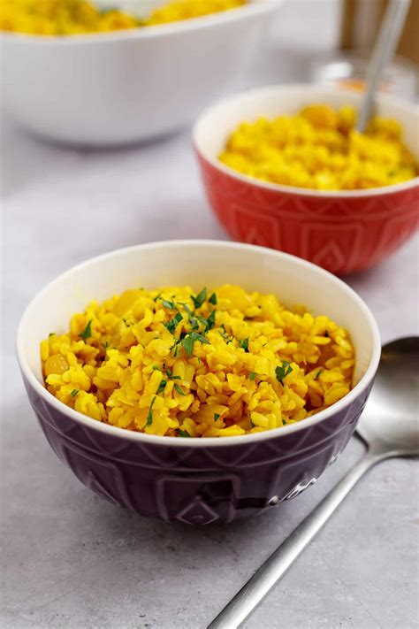 Yellow Mediterranean Rice With Brown Basmati (Shawarma Rice)