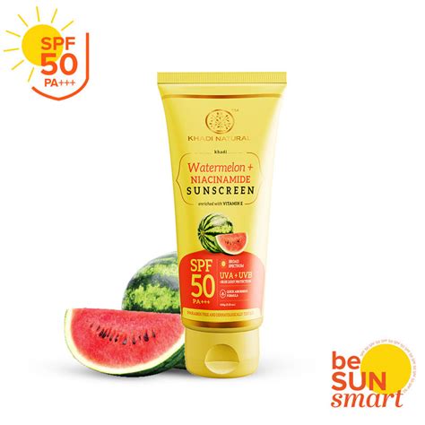 Khadi Natural Watermelon + Niacinamide Sunscreen SPF 50 PA+++ – mosaique